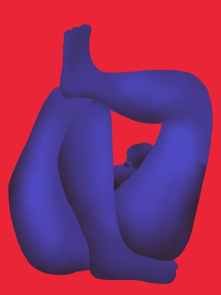 Folded Form on Red Background
