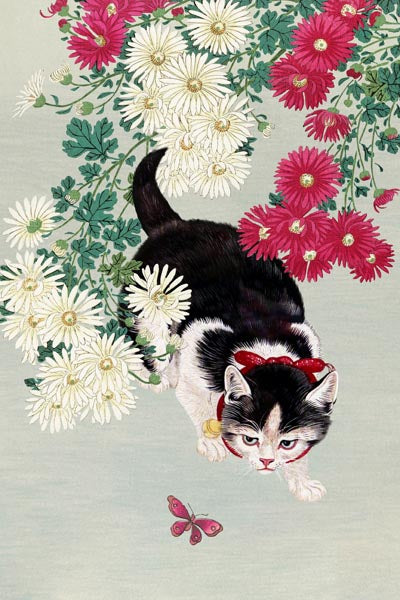 Kitten Among Blossoms 