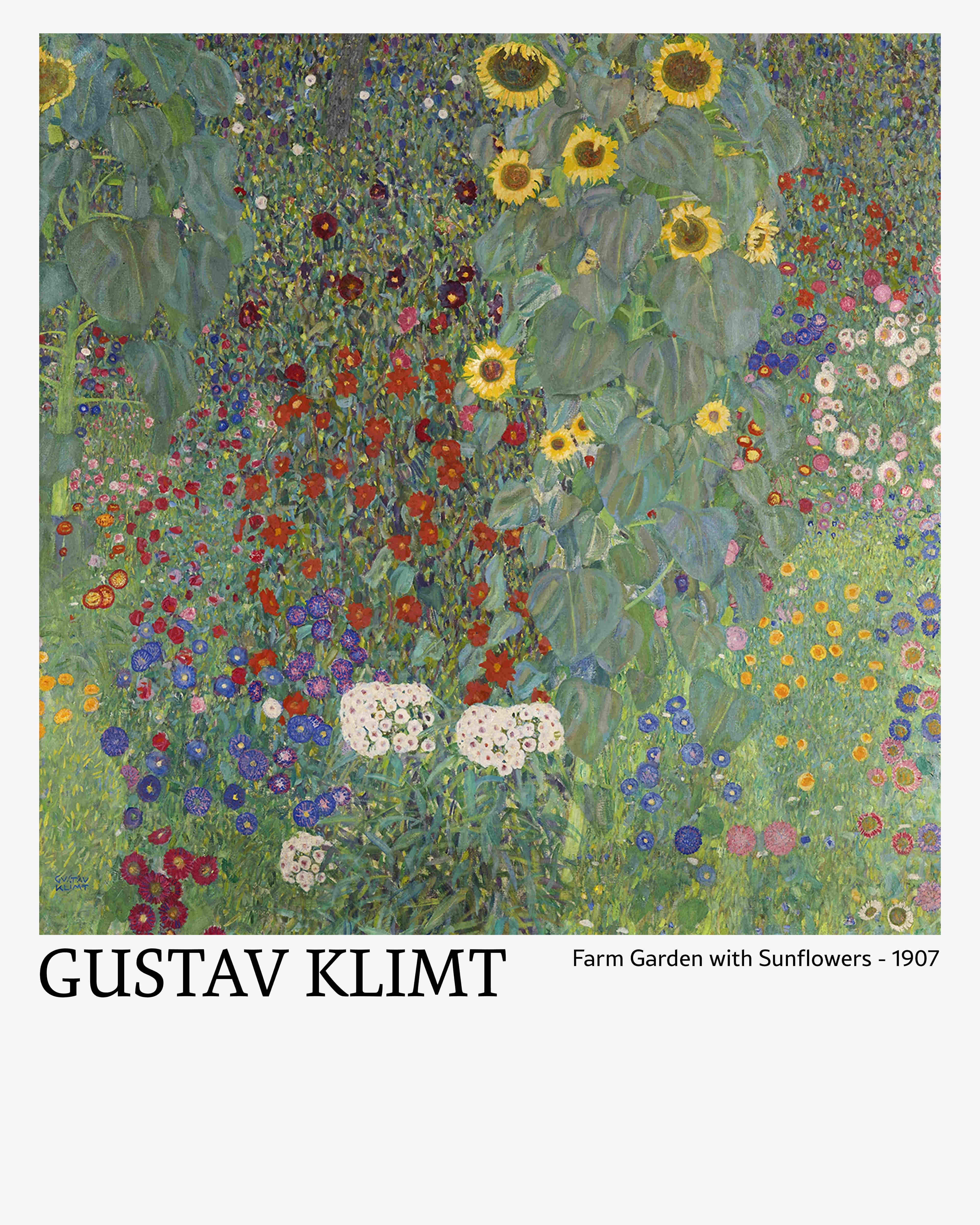 Gustav Klimt, Farm Garden with Sunflowers - 1907