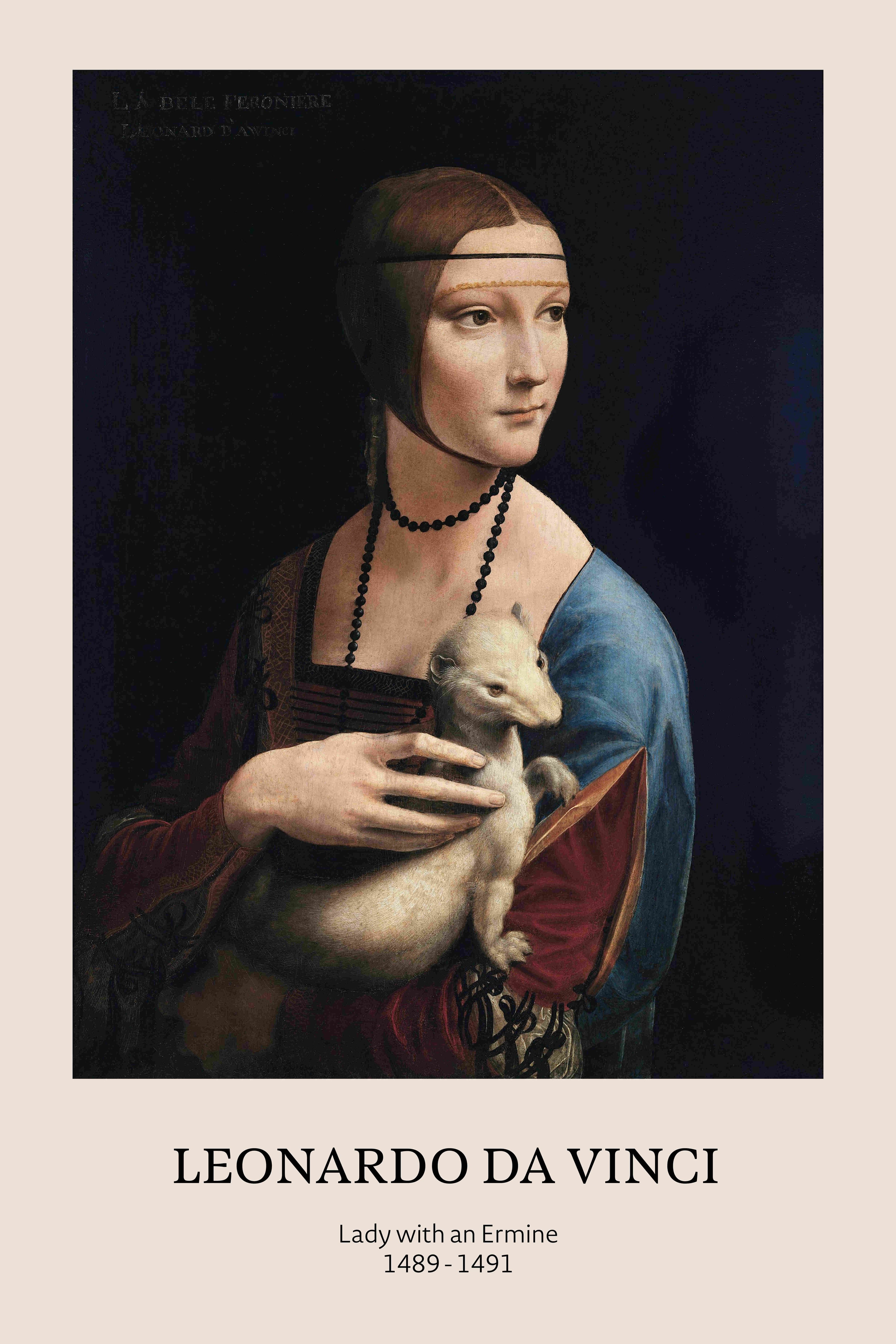 Leonardo Da Vinci, Lady with an Ermine - 1498-1491