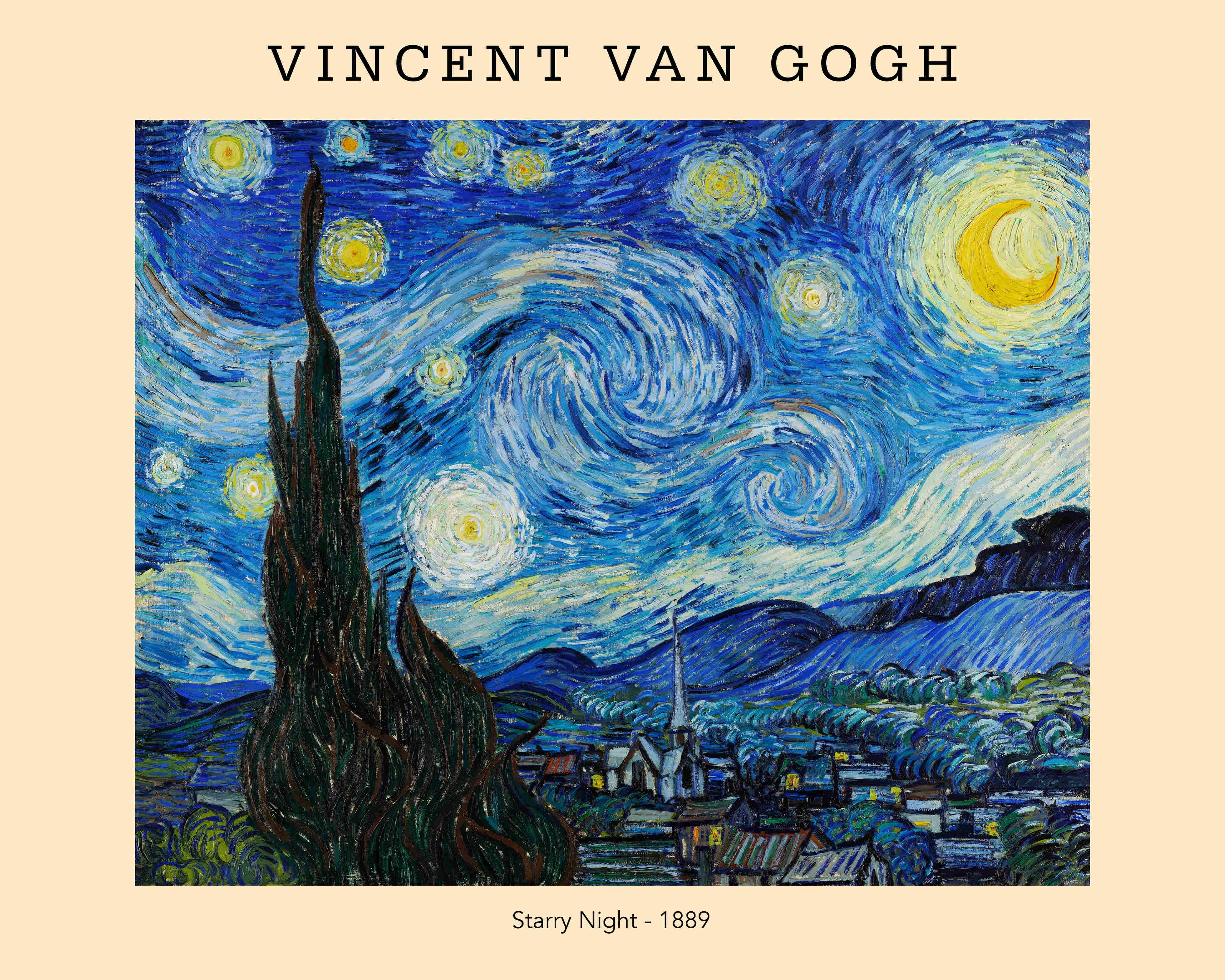 Vincent Van Gogh, Starry Night - 1889